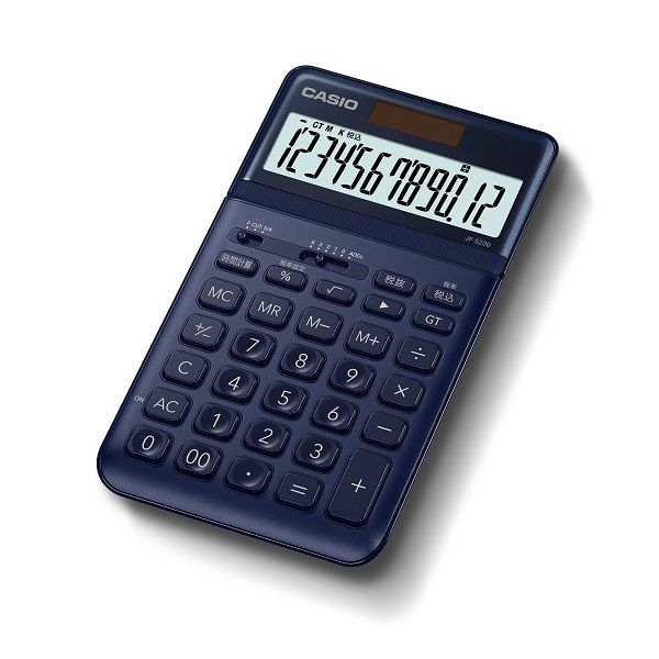 カシオ計算機 スタイリッシュ電卓ジャストサイズ(ネイビー) JF カシオ計算機 スタイリッシュ電卓ジャストサイズ(ネイビー) JF
