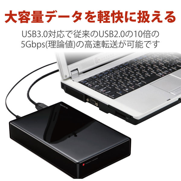 HDD (ハードディスク) 外付け 3TB USB3.0 WD Red ブラック ELD 