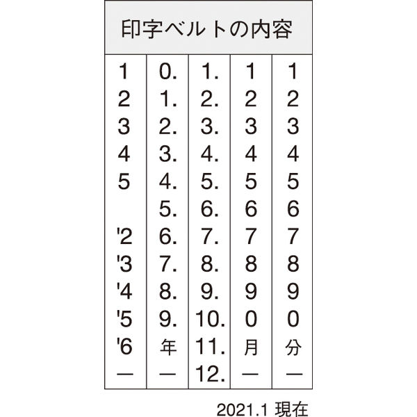 シヤチハタ 回転ゴム印タート用 欧文日付 4号 NFD-4GT（取寄品）