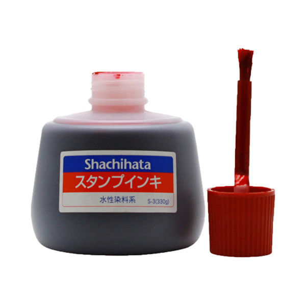 シヤチハタ スタンプインキ（ゾルスタンプ台専用） 大瓶 赤 S-3アカ