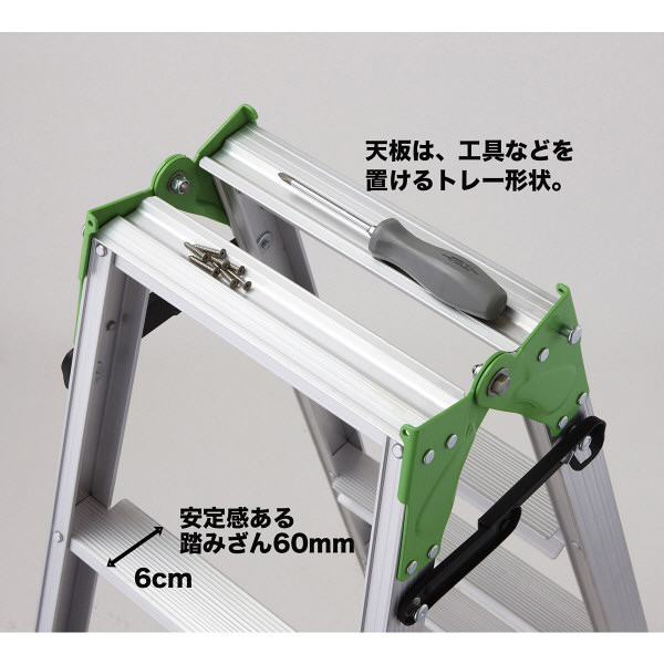 長谷川工業 エコはしご兼用脚立 エコマーク認定脚立 7段 ESA2.0-21（直送品） - アスクル