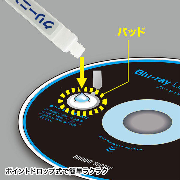 サンワサプライ ブルーレイレンズクリーナー（湿式） CD-BDW 1個（直送品） - アスクル