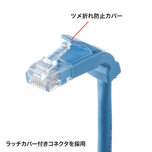サンワサプライ L型カテゴリ5eより線LANケーブル スリムタイプ サンワサプライ L型カテゴリ5eより線LANケーブル スリムタイプ