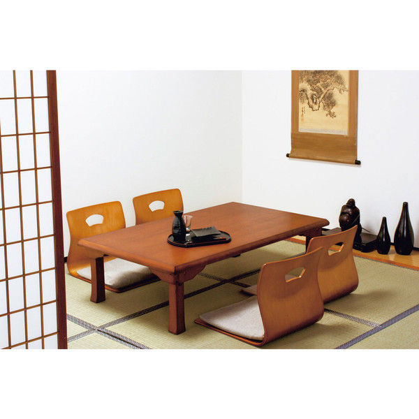弘益 座卓（折脚） 幅1500×奥行600×高さ345mm TWZ-C1560（BR） 1