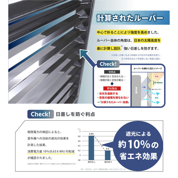 遠藤ワークス 室外機カバー 本体 ステンレス EX301-01S 1個