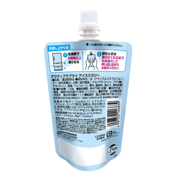 五洲薬品 アクティブサプライ アイススラリー 120g 1セット（60