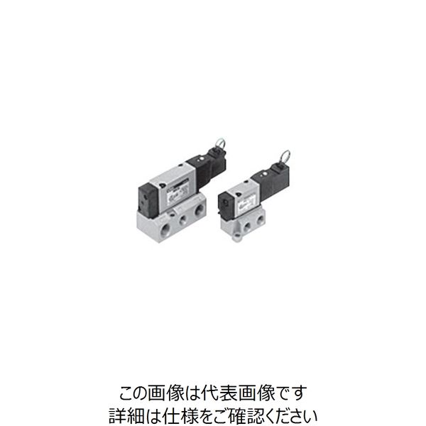 エスコ AC200V・Rc1/8” 5方向電磁弁(流量2.70C) EA153HL-44 1個（直送