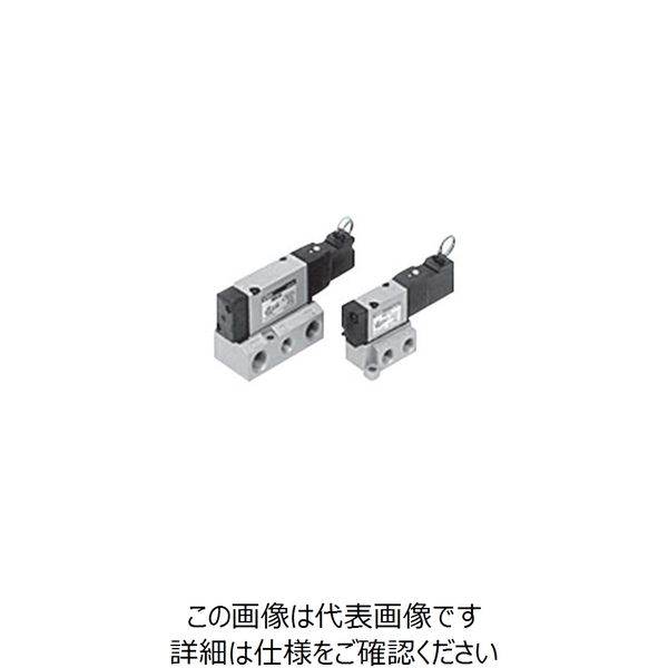 エスコ AC100V・Rc3/8” 5方向電磁弁(流量12.00C) EA153HL-51 1個（直送