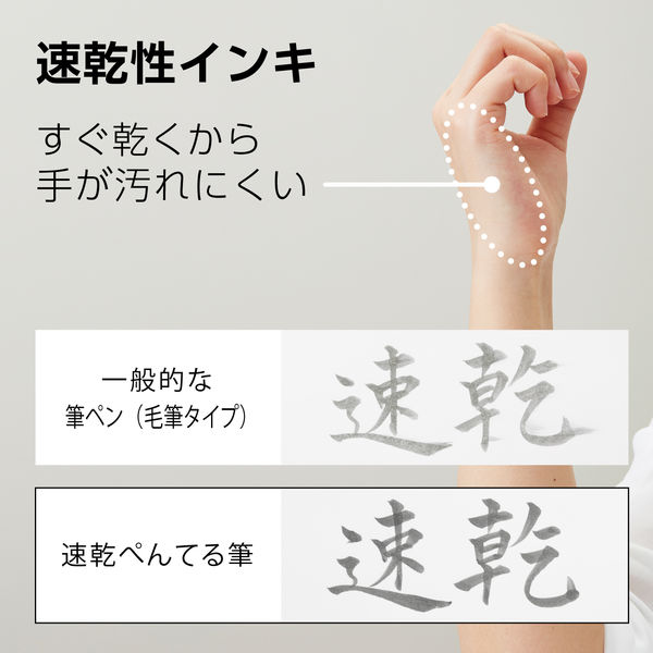 ぺんてる 速乾ぺんてる筆 中字 うす墨 XFPD3L 1本 - アスクル ぺんてる 速乾ぺんてる筆 中字 うす墨 XFPD3L 1本 - アスクル