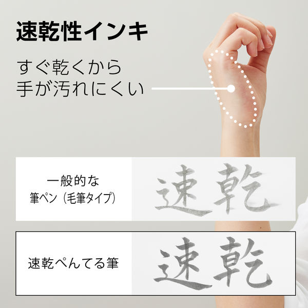 ぺんてる 速乾ぺんてる筆 カートリッジ うす墨 XFRPD-N 1本