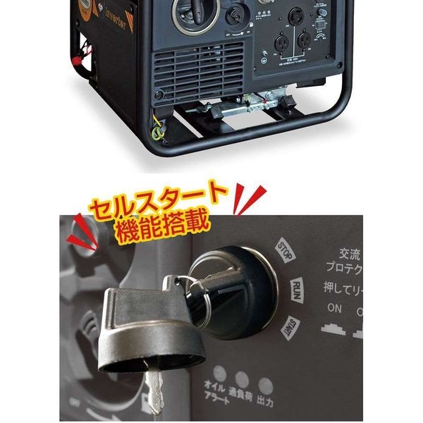 和コーポレーション インバーター発電機2.4KW RGN2400i 1台（直送品）