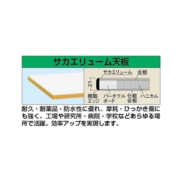 軽量作業台(CKタイプ/均等耐荷重300kg/サカエリューム天板/H740mm/固定式) CKー186FNIV CK-186FNIV 1個（直送品）  - アスクル