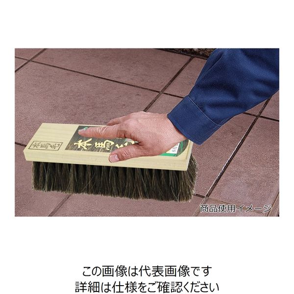 藤原産業 緑長 左官ブラシ ゴマ本馬毛 1丁 6行 柄なし 1チョウ 6