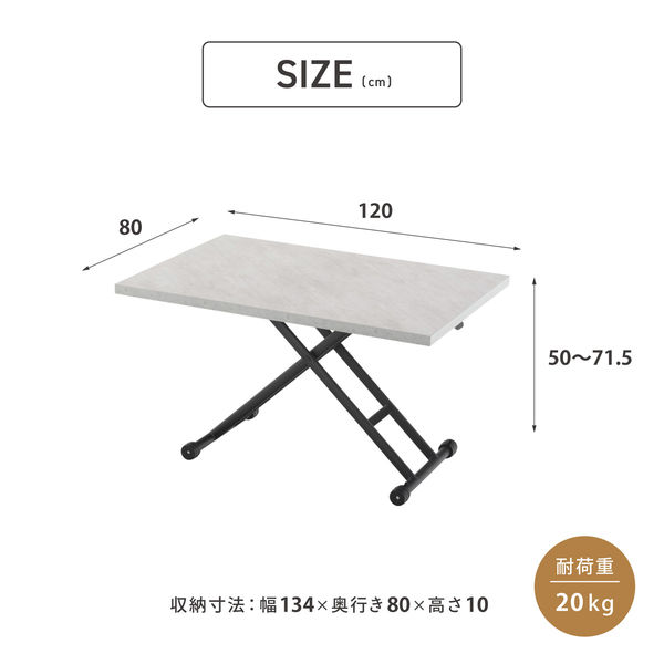 武田コーポレーション ガス圧昇降式テーブル TK5-GDT120NA 1箱(1個入