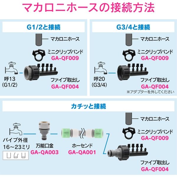 カクダイ ガオナ マカロニホース 30m 潅水 散水 GA-QF002　1巻（直送品）