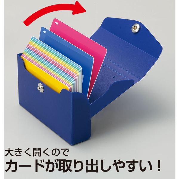 リヒトラブ CUBE FIZZ カードケース カード20枚収容 ブルー A6003-8 5