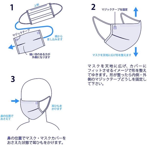 エムプラン ひんやり冷感タイプ マスクカバー ホワイト 024002-01 1