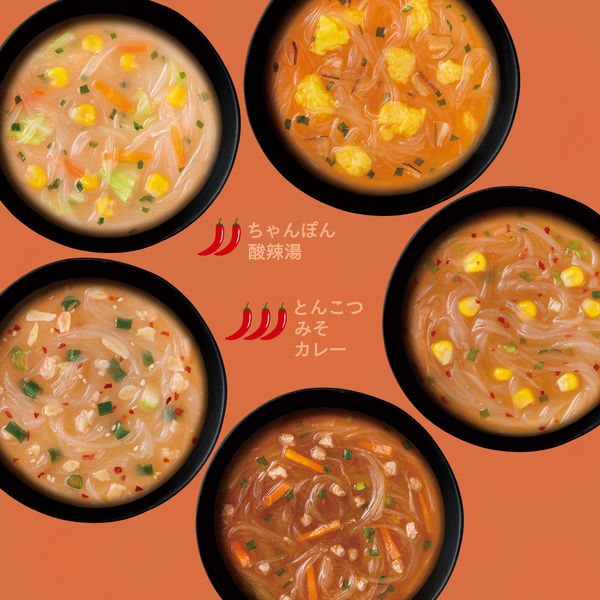 ひかり味噌 辛旨バラエティ8種のスープ春雨（40食） 1個 大容量