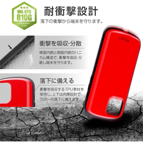 iPhone 12 Pro Max ケース カバー 超軽量・極薄・耐衝撃ハイブリッドケース PALLET AIR レッド（直送品）