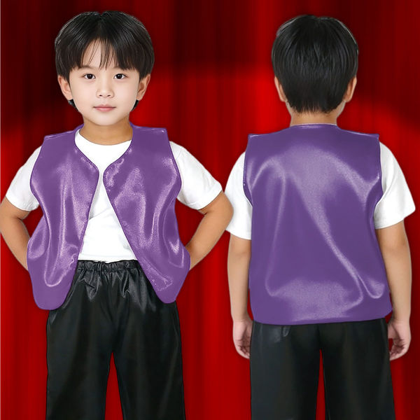 アーテック ソフトサテン ベスト C 紫 18567 1セット(1個×4)（直送品