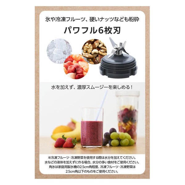 ジューサー ミキサー スムージー ６枚刃 450Wハイパワー 安全安心 レシピ付 Amazon | ジューサー ミキサー スムージー 一台多役 三つボトル