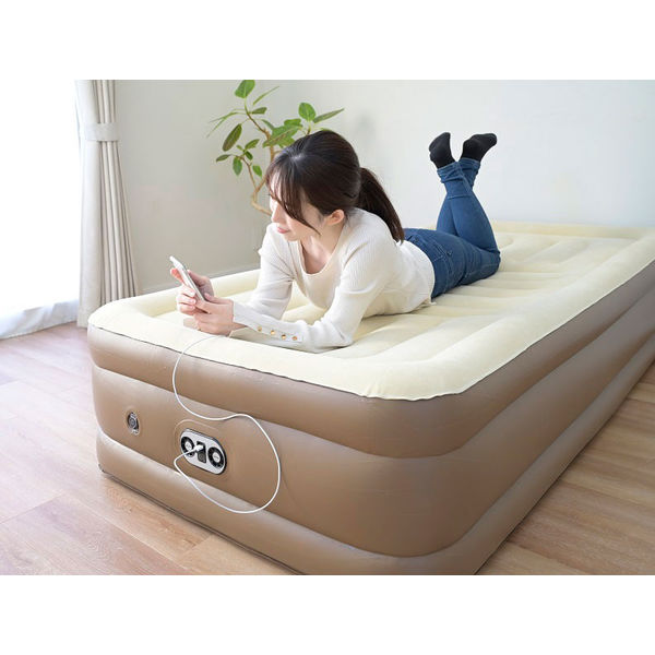 ◆未開封 保管品 電動エアベッド 山善 シングル 山善 電動エアーベッド シングル BAB-002 エアーベッド 電動