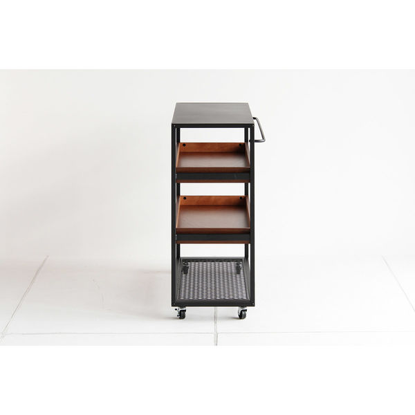 ICHIBA キャスター付きキッチンワゴン 幅850×奥行420(370)×高さ