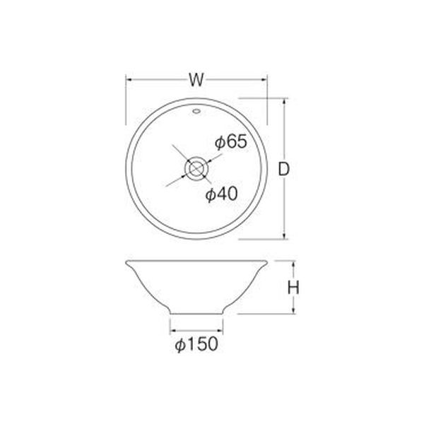 SANEI 洗面器（オーバーフロー） HW1026P-L-023 1個（直送品） - アスクル