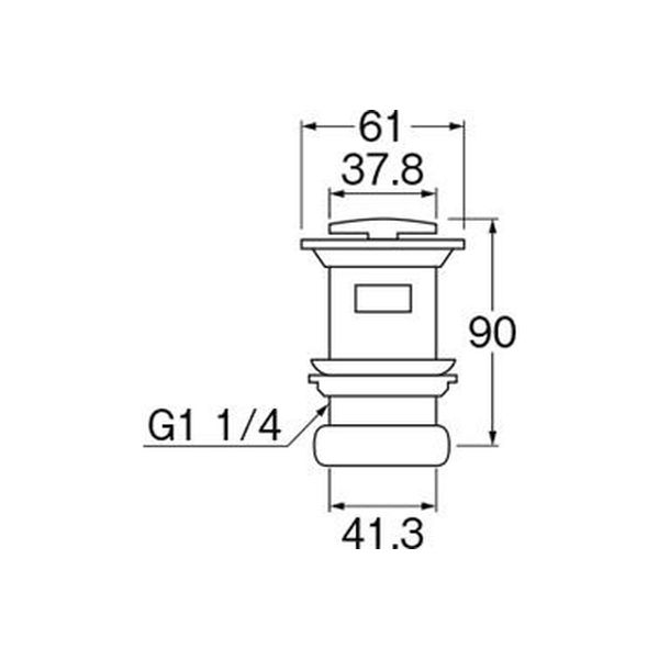 SANEI ポップアップ横穴排水栓 H3311-32 1個（直送品）