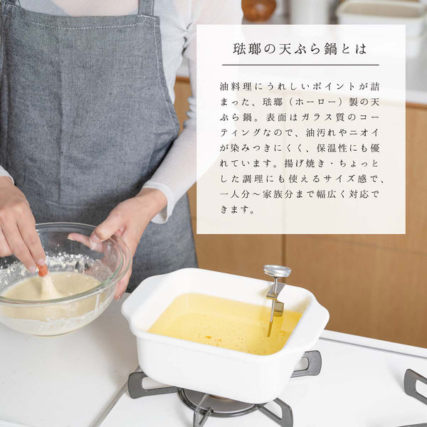 ランテルメディエール ホーロー天ぷら鍋 グレー LN-8001GY 1個（直送品