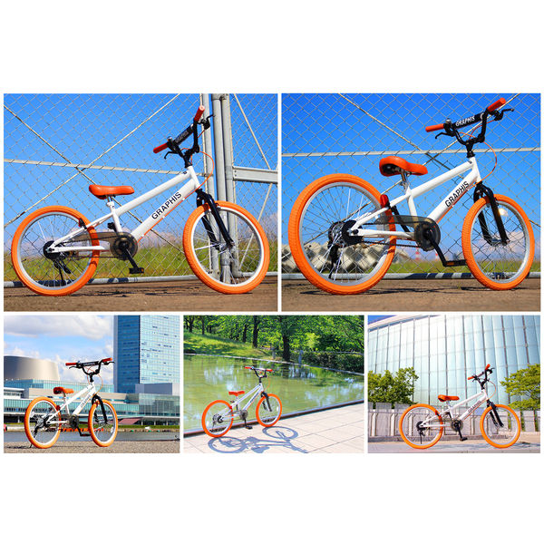 送料無料 GRAPHIS(グラフィス) 子供用自転車 BMX 20インチ GR-B20v2-BK（直送品） - アスクル