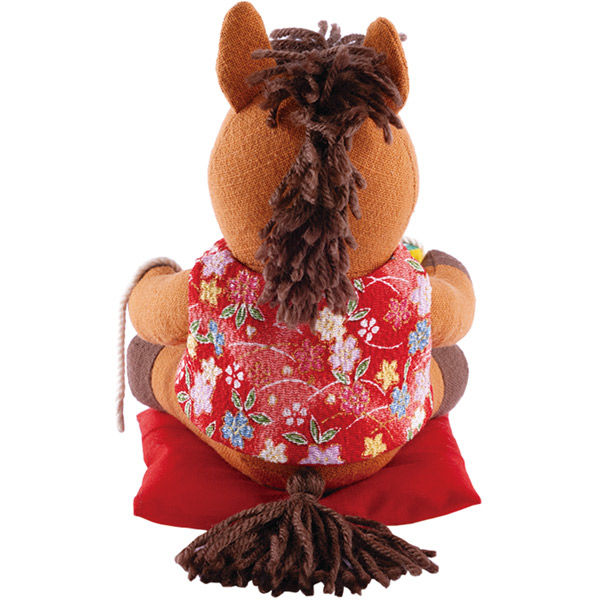 茶色のぬいぐるみ 赤いスカーフ付き Monchhichi/モンチッチ・ぬいぐるみ・大きな大きなモンチッチ・L