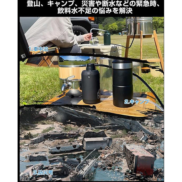 Greeshow GS-2801 携帯浄水器 グリーン GS-2801-GN 1台（直送品