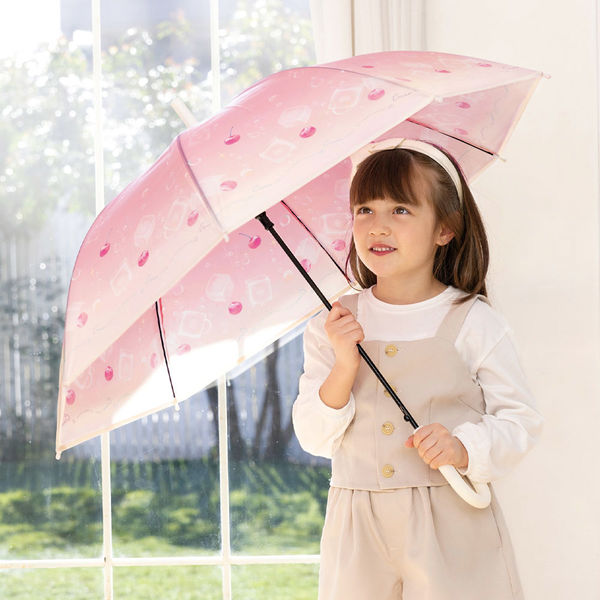 中谷 子供傘 クリームソーダビニール ジャンプ式 55cm グレープ 335
