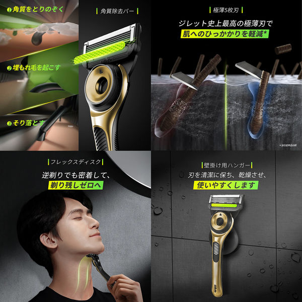 ジレット（Gillette）ラボ 角質除去バー搭載 カミソリ
