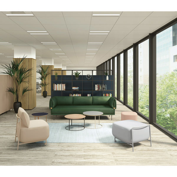 組立設置込】コクヨ エニーソファー スツール ホワイトブラウン NAN