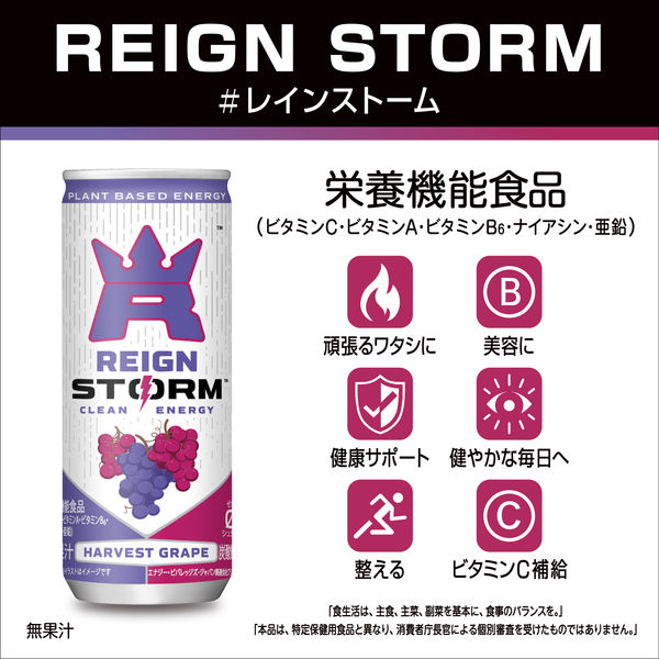 アサヒ飲料 レインストーム ハーベストグレープ 250ml 1セット（60缶