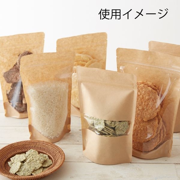 ケース販売】HEIKO チャックスタンド袋 BP12-20 窓付クラフト