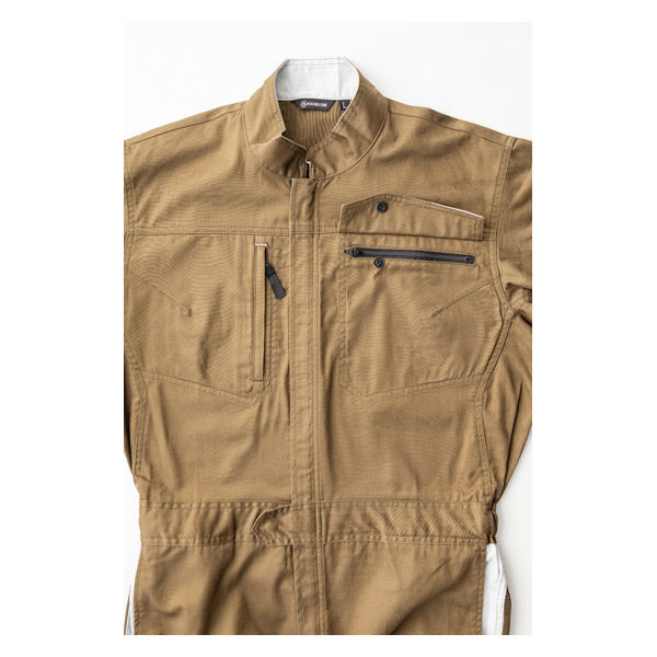 丸鬼商店 コットン100%ツナギ服 ブルーL 911-04-L 1着 - アスクル