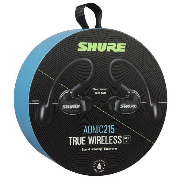 SHURE 耳掛け型完全ワイヤレスイヤホン トランスルーセントブラック 