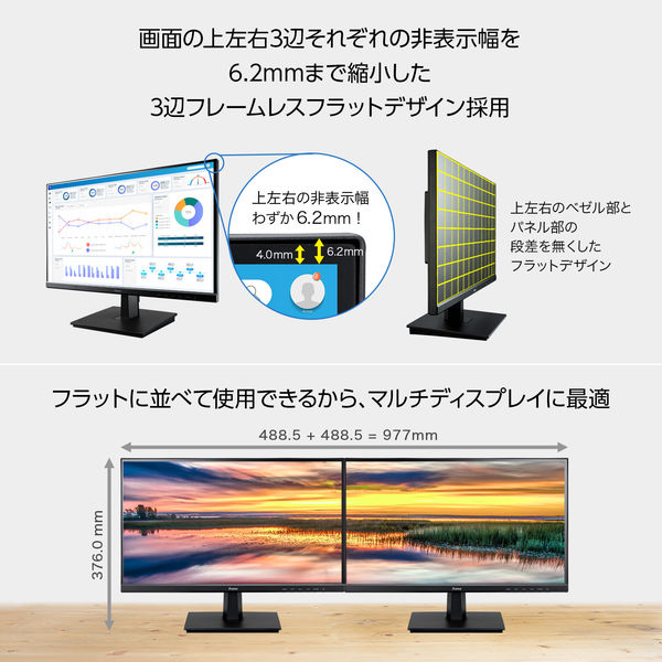 iiyama 21.5インチ液晶モニター VAパネル XU2294HS-B1 1台