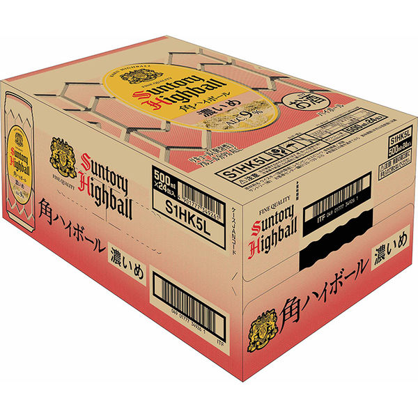 ハイボール 角ハイボール 濃いめ 500ml 1ケース(24本) 缶ハイ ハイボール 角ハイボール 濃いめ 500ml 1ケース(24本) 缶ハイ