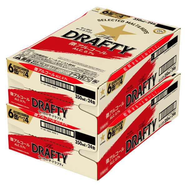 ノンアルコール 微アル サッポロ The DRAFTY 350ml 2ケース（48