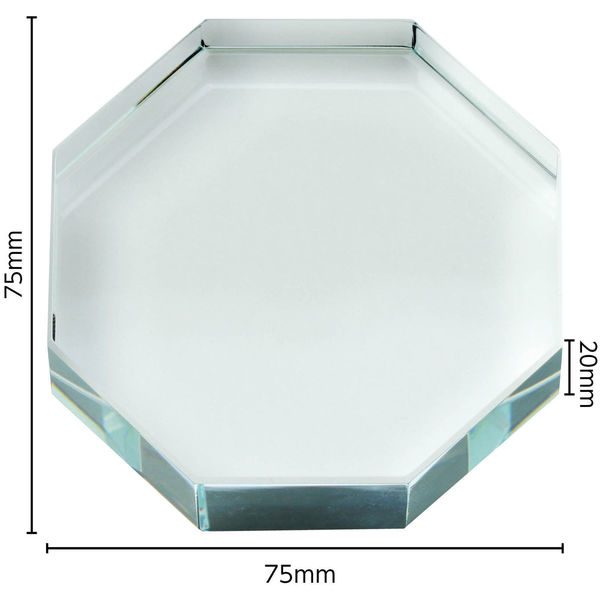 ペーパーウエイト アーテック クリスタルペーパーウェイト 正八角形 118871 1個（直送品