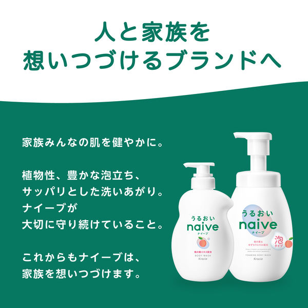 ナイーブ 旅の宿泡で出てくるボディソープ 詰替用 480mL 2個 クラシエ