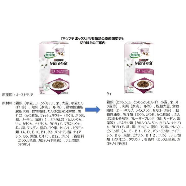 モンプチ（MonPetit）猫用 ボックス 毛玉ケア7種かつお節 240g