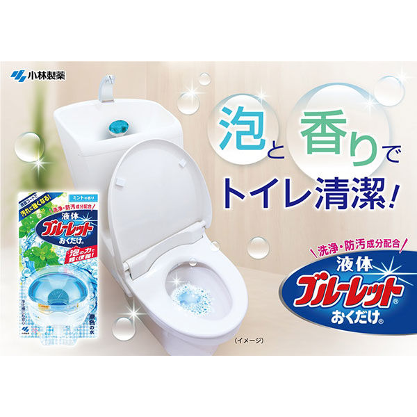 液体ブルーレットおくだけ トイレタンク芳香洗浄剤 つけ替え用 ピーチの香り 70ml 1セット（12個） 小林製薬 アスクル