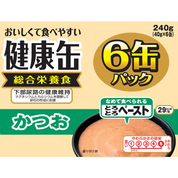 アイシア 15歳からの健康缶 かつお 40g×6P 猫 フード 超高齢猫用 185993 1セット（2個入)