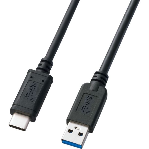 サンワサプライ USB3.1 Gen2 Type C-Aケーブル（ブラック・0.5m） KU31