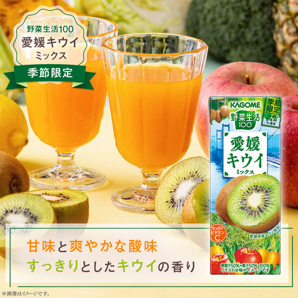 カゴメ 野菜生活100 愛媛キウイミックス 195ml 1セット（48本）